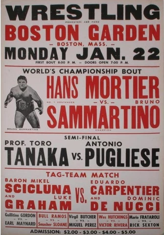 BRUNO SAMMARTINO VS HANS MORTIER 8X10 POSTER PHOTO WRESTLING PICTURE WWF TANAKA Cover