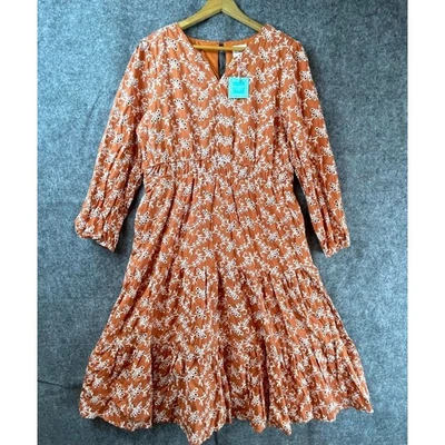 Vestido Hayden Los Angeles 1XL Niveles Volantes Ojales Cottage Boho Country Foto 1 de 4