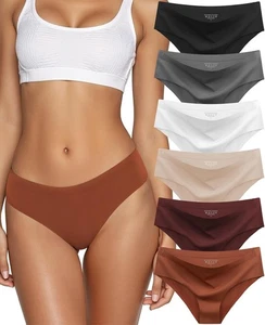 Nahtlose Unterwäsche für Frauen No Show Hipster Bikini Höschen Low Rise Slip 6 P - Bild 1 von 14