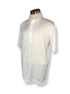 CRIQUET Performance Polo Shirt 4 Btn Pima Cotton Blend Short Sleeve White size L - Picture 1 of 10