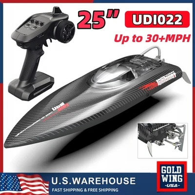 UDI 25" Large Brushless High Speed Remote Control Boat RC Boat for Adults 30+MPH - Image 1 of 4