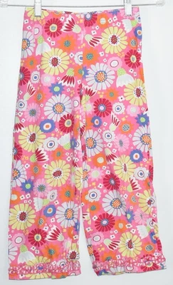 Calça Hanna Andersson Meninas Multicolorida Padrão Floral Perna Larga Tamanho (130/8) - Imagem 1 de 4