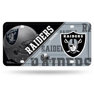 Oakland Raiders Aluminum License Plate Attachment for Car Home Office Display - Picture 1 of 3
