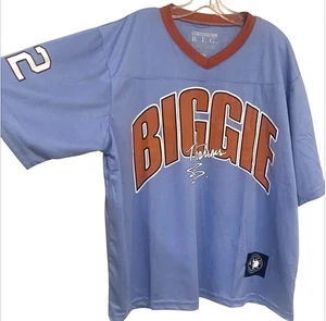 Notorious B.I.G. BIGGIE SMALLS # 72 Baseball Style Jersey Blue Shirt Mens Size L - Picture 1 of 7