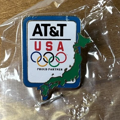 Olympics AT&T Japan Map Lapel Pin Mint In Original Baggie - Image 1 of 2