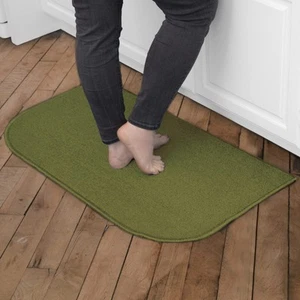 Solid Accent Rug: 18" x 30" Stain Resistant Kitchen or Living Room Floor Mat,... - Picture 1 of 3
