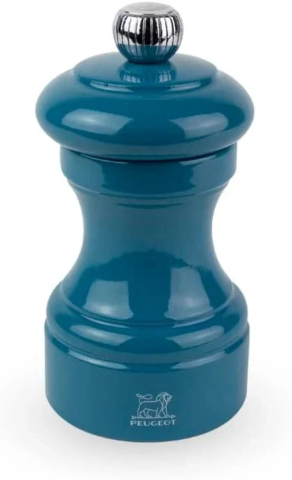 Peugeot Bistro Pacific Blue Lacquer Salt Mill - 10cm/4" - Image 1 of 1