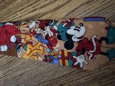 Corbata de seda vintage Disney Santas Workshop Mickey & Friends para hombre H69 Foto 1 de 4