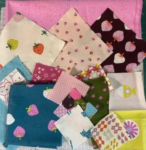Ruby Star Cotton Fabric Scraps 🍓Picture Book Speckled Catnap  Woodland Park - Picture 1 of 8
