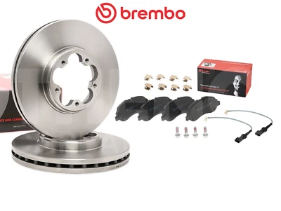 FRONT BRAKE DISCS PADS SET BREMBO FOR FORD TRANSIT 2.0 MK8 CUSTOM ECOBLUE 2012-  — 第 1/4 张图片