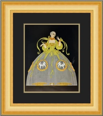 Fantasia Erte Ganna Walska Amarela em Manon Estampa Personalizada em Moldura FRETE GRÁTIS - Imagem 1 de 2