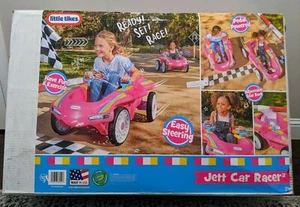 Little Tikes Jett Car Racer Ride-on Pedal Car in Pink, Adjustable Seat Back NEW - Picture 1 of 2