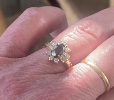 14k Vintage 1.5 tcw Cognac Diamond Ring Sz 6.25 - Image 1 of 4