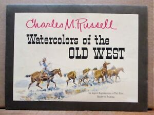 CHARLES M RUSSELL 1958 AQUARELLES DU VIEIL OUEST, Lot Complet de Six, 12 x 16
