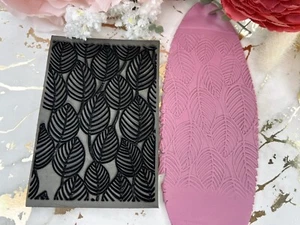 Leaves 2 polymer clay rubber texture mat - Picture 1 of 5