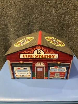 Tri-Coastal Kids Jessica Flick Fire Station Box Cardboard 14x10x9.75. New - Image 1 of 4