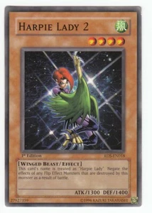 Konami 1996 Harpie Lady-2  Game Card   - Picture 1 of 2