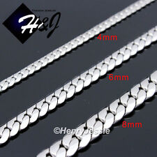 18-40"MEN Stainless Steel 3/4/5/6/8mm Silver Miami Cuban Curb Chain Necklace*155