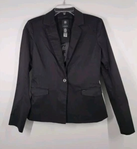Victorinox Black Cotton Blend Blazer Jacket Pockets Women Size 8 - Picture 1 of 5