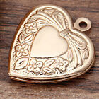 Metal Brass Heart Shaped Photo Locket Charms Pendant  DIY Necklace Makiky