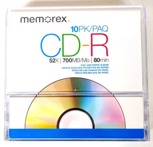 Memorex  CD-R 52X 700MB 80min CD-R Discs w/Paper Sleeves - Picture 1 of 3