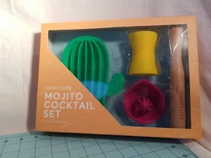 SunnyLife - Mojito Cocktail Set, Cactus Ice Tray, Zester, Muddler & Shot Glass - Picture 1 of 12