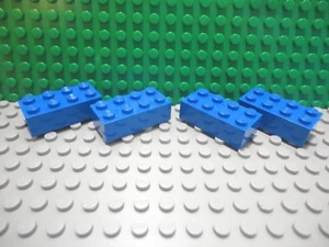 Lego 4 blaue 2x4 Steine Block NEU - Bild 1 von 1
