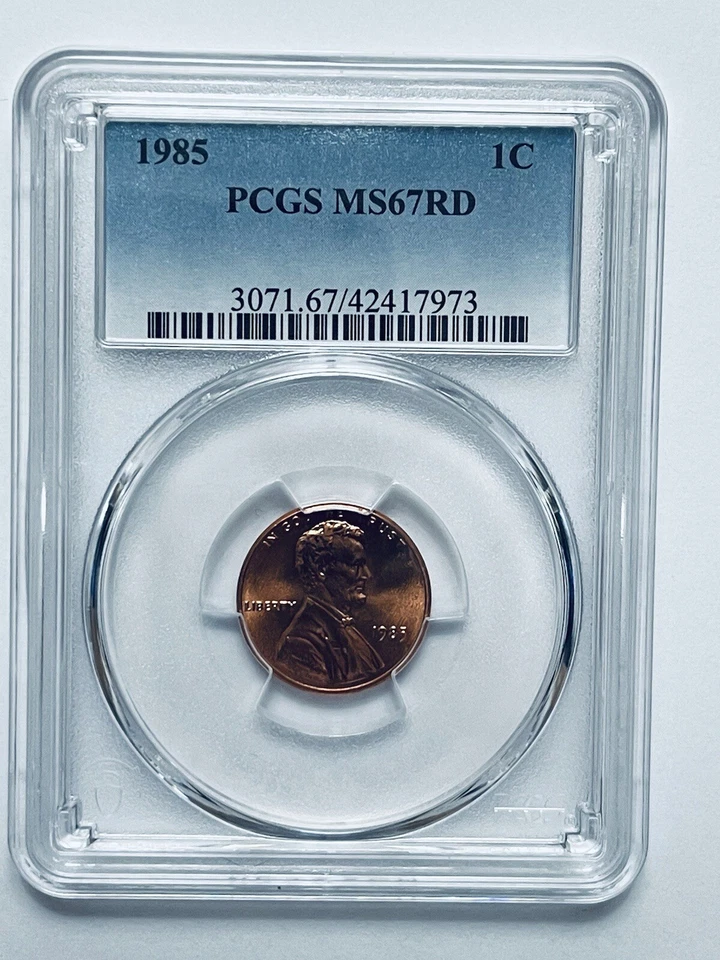1985 Lincoln Memorial Reverse Cent PCGS MS67RD - Image 1 of 4