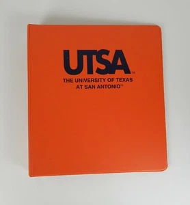 University Of Texas At San Antonio 3-Ring College School Binder Orange + Navy 1" - Picture 1 of 4