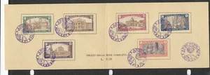 Italy Scott #B20-#B25 used in Commemorative folder, 1924 for Holy Year Expenses - Picture 1 of 2