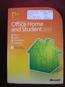 Microsoft MS Office 2010 Home and Student Family Pack For 3PCs =NEW SEALED BOX= - Picture 1 of 4