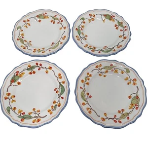 Mariposa Jilly Walsh Hand Painted Bittersweet Plates Made in Italy Set of 4 - Picture 1 of 22