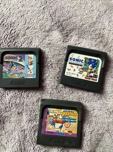 Game Gear Sonic the Hedgehog 1991 Cart Only Japan & Sonic 2 Plus Speed trap. - Picture 1 of 3