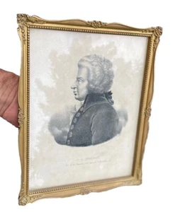 Antique Lithography Austrian Composer Wolfgang Amadeus Mozart - Picture 1 of 8