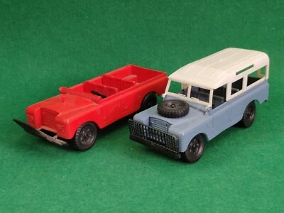 COPPIA LAND ROVER PLASTICA VERVE MADE IN ITALY GIOCATTOLO VINTAGE EPOCA 1:18 ITA - Immagine 1 di 4
