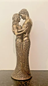 Statua statuina bronzo Genesi belle arti amanti celtici Irlanda irlandese - Foto 1 di 6