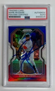 Mark McGwire Signed 2021 Panini Red White & Blue Prizm Card #58 Slabbed PSA - Picture 1 of 2