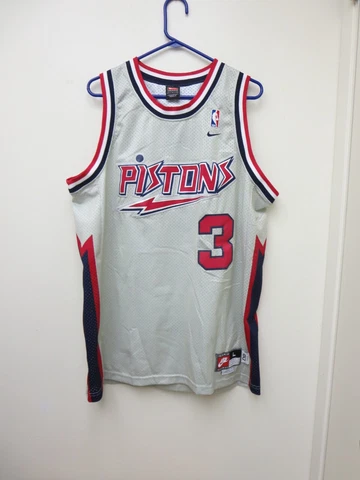 Ben Wallace #3 Detroit Pistons Grey Retro 1980 Nike Swingman L Stitched Jersey Cover