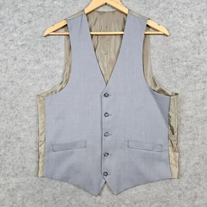 Markenlos Herren grau grey Größe 38R Weste/Weste Polyester/Rayon Mischung formell - Bild 1 von 7