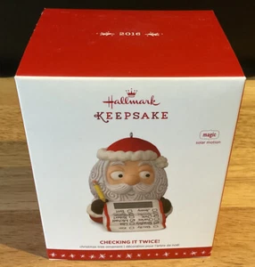 2016 Hallmark Keepsake Christmas Ornament “Checking it Twice” Magic Motion NOS - Picture 1 of 2