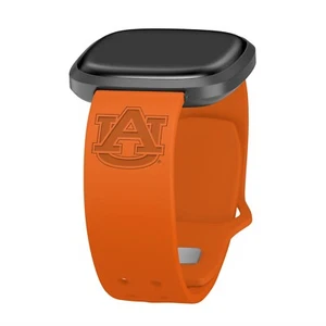 Correa de reloj de silicona grabada Auburn Tigers para FitBit Versa y Sense - Imagen 1 de 19