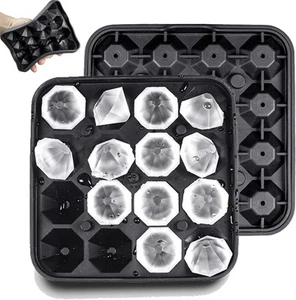 Tiny Diamond Ice Molds Fun Shapes 2 Pack, Small 2-Pack Black, Black - Picture 1 of 8