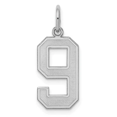 Sterling Silver, Jersey Collection, Medium Number 9 Pendant - Image 1 of 4