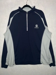 FootJoy Sweater Herren XL Navy Grau Quarter Zip Golfpullover Somersett Logo - Bild 1 von 15