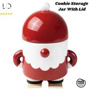IKEA VINTERFINT Tarro con Tapa 1L Papá Noel Navidad Galletas Almacenamiento Tarro Nuevo - Imagen 1 de 3