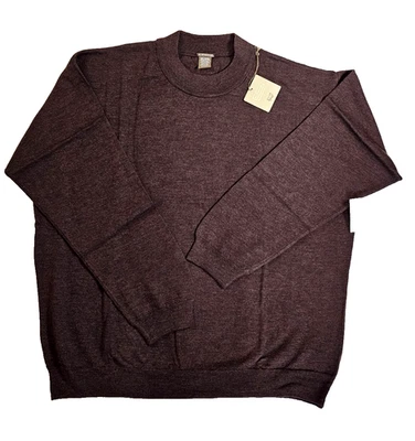 Suéter J Ferrar Hombre Talla 3XLT Marrón Lana Merino Cuello Redondo Manga Larga Italia Foto 1 de 4