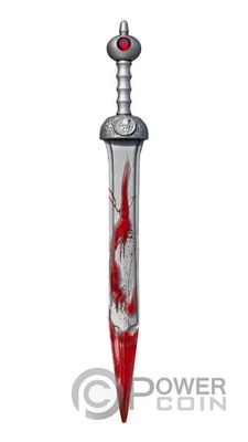 GLADIUS Legendary Weapons Antiqued 2 Oz Silver Coin 2000 Francs Cameroon 2025 - Image 1 of 4