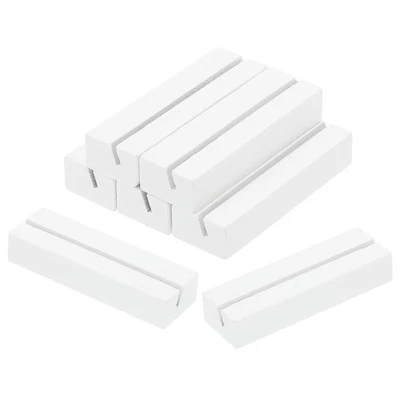Wood Place Card Holder, 5Pcs Table Sign Number Holder Name Stands, White - Image 1 of 4