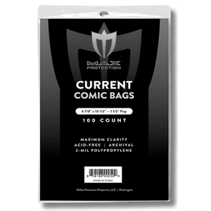 Max Protection Max Pro Current Comic Bags 1000ct - Archival Quality Acid-Free - Picture 1 of 7