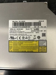 Panasonic UJ8HC Ultra Slim Internal Optical Drive DVD Rewritable 9.5mm Tray Load - Picture 1 of 2